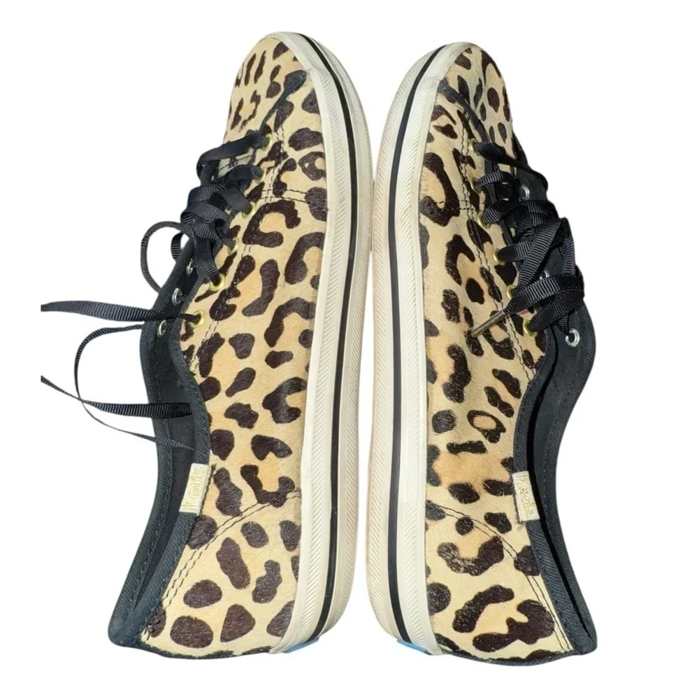 Kate Spade x Keds ‘Kickstart’ Leopard Calf Hair Low Top Sneaker
